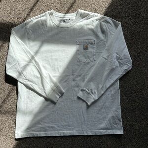 Carhartt Men's White Long Sleeve Shirt